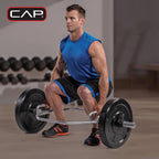 Cap Barbell Olympic Hex Bar, Trap Bar, Shrug Bar, Deadlift Bar With Combo Grips, Chrome - New Version (Obis-89Hc)