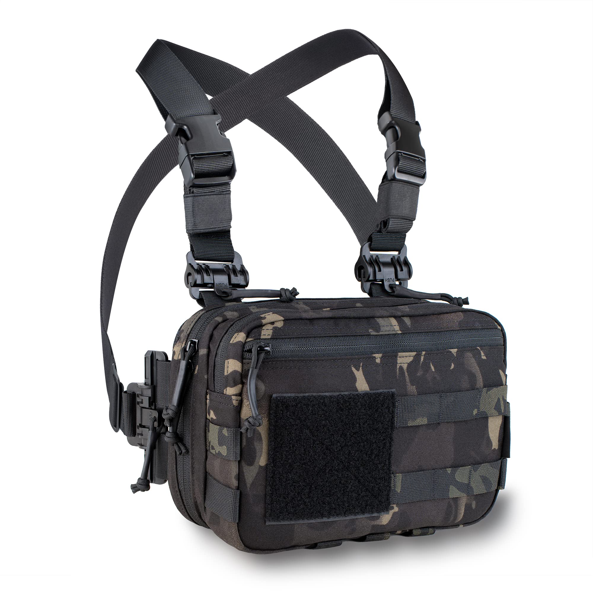 CLTAC Tactical Chest Rig Bag Concealed Carry CCW Pack Molle Pouch IFAK EMT Medical Organizer for Outdoor Hunting Shooting Hiking