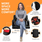 Aceletiqs Stadium Seats For Bleachers With Back Support - Usb Battery Included - Upgraded 3 Levels Of Heat - Foldable Chair - Cu