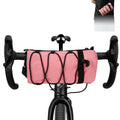 RidingRush Bike Handlebar Bag for Bicycle, Nylon Cycling Front Bag with Side Pockets and Elastic Cord, Compact Storage Pouch for