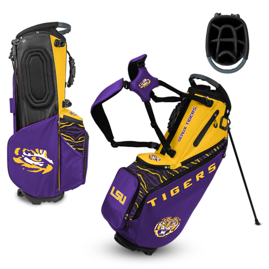 Team Effort Back Nine Stand Bag NCAA LSU Tigers