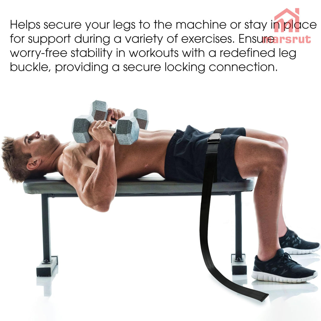 Belt Squat Collar for Nordic Hamstring Curl on Bench, 5.6Ft Long Buckle Strap for Seat Workouts Leg Extension Machines Achieve S
