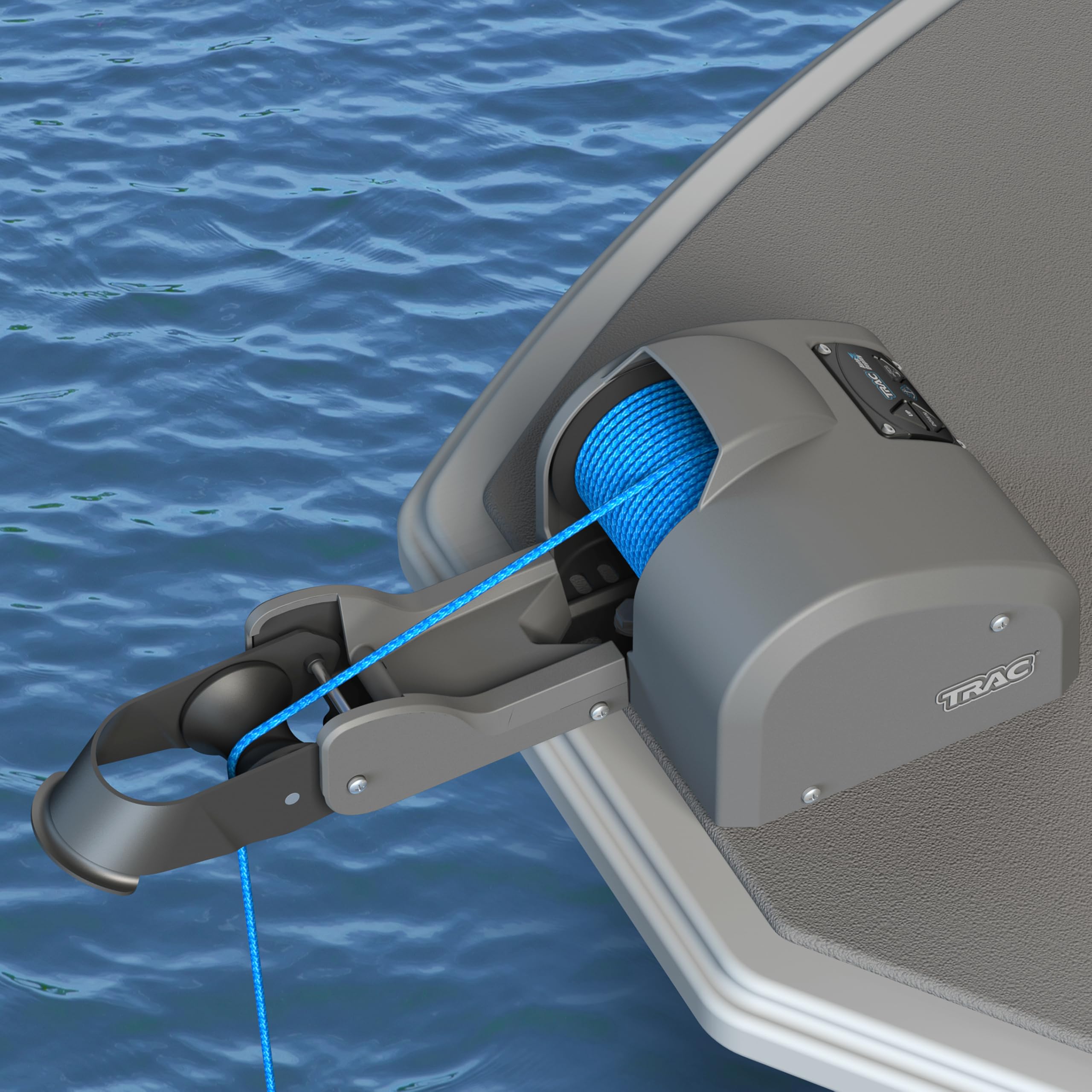 Trac Outdoors Deckboat 40 Autodeploy-G3 Electric Anchor Winch - Anchors Up To 40 Lb. - Includes 100-Feet Of Pre-Wound Anchor Rop