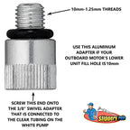 Lower Unit Adapters Fit Most Major Brands Outboard Motor(3/8 Inch Swivel/10Mm/8Mm) Does Not Fit Volvo Penta