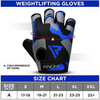 Rdx Weight Lifting Gloves Women Fitness Workout, Anti Slip Padded Palm Grip Protection, Elasticated Breathable, Powerlifting Gym