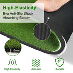 5X4Ft Golf Mat With Ball Tray, Thickened Dual-Turf Golf Hitting Mat With Alignment Lines For Indoor & Outdoor Use, Golf Practice