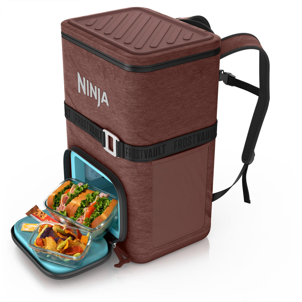 Ninja | Backpack Cooler | Frostvault Go 36 Can Soft Cooler | Leakproof Zipper With Built In Can Opener, 2 Ice Packs & Dry Storag