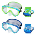 RUIGAO 2PK Kids Goggles Age 6-14, Diving Mask Elastic No TangleStrap, Swimming Goggles with Nose Cover