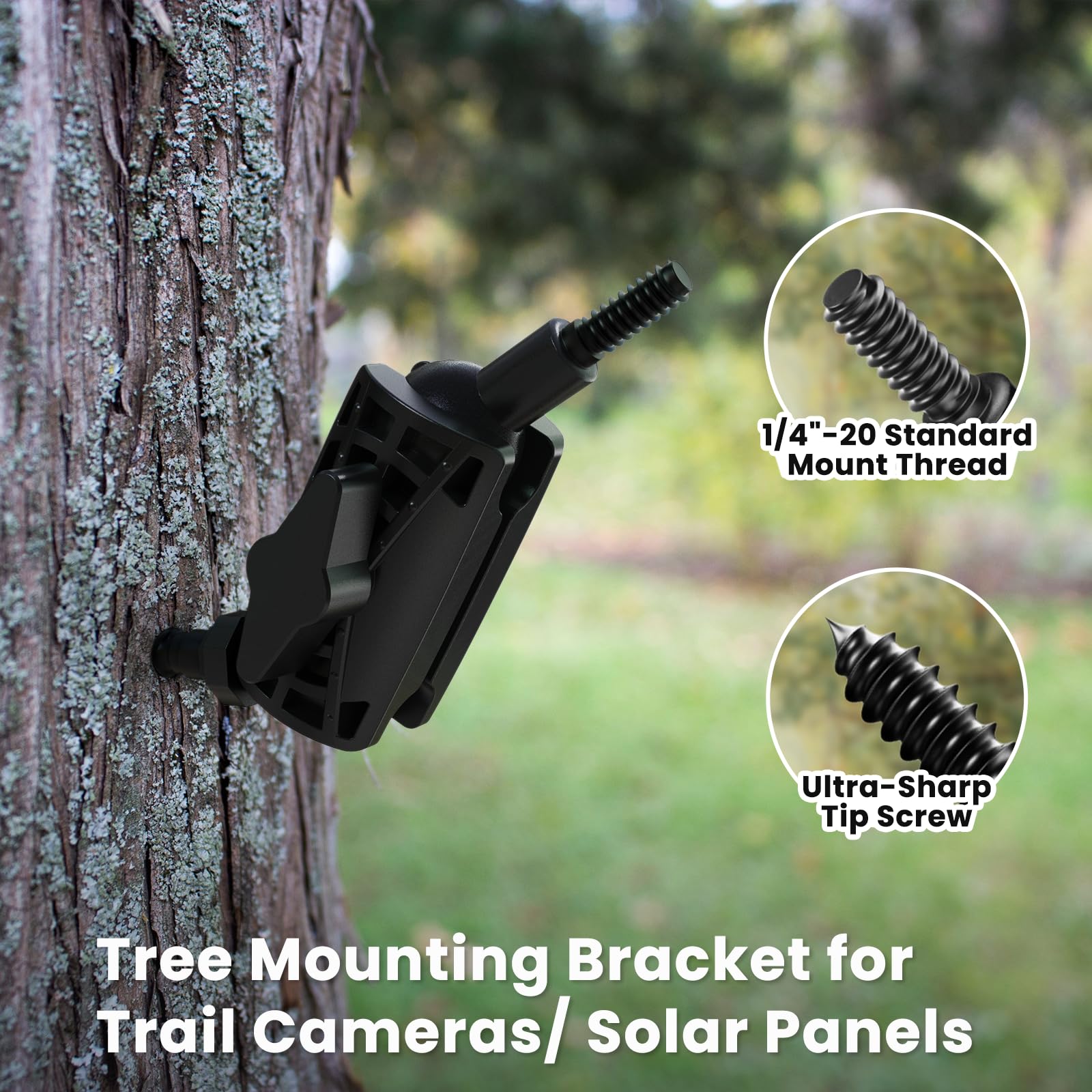 Oripik Adjustable Trail Camera Tree Mount: Game & Hunting Camera Outdoor Mounting Bracket Holder With Double 360 Swivel Tilt Bal