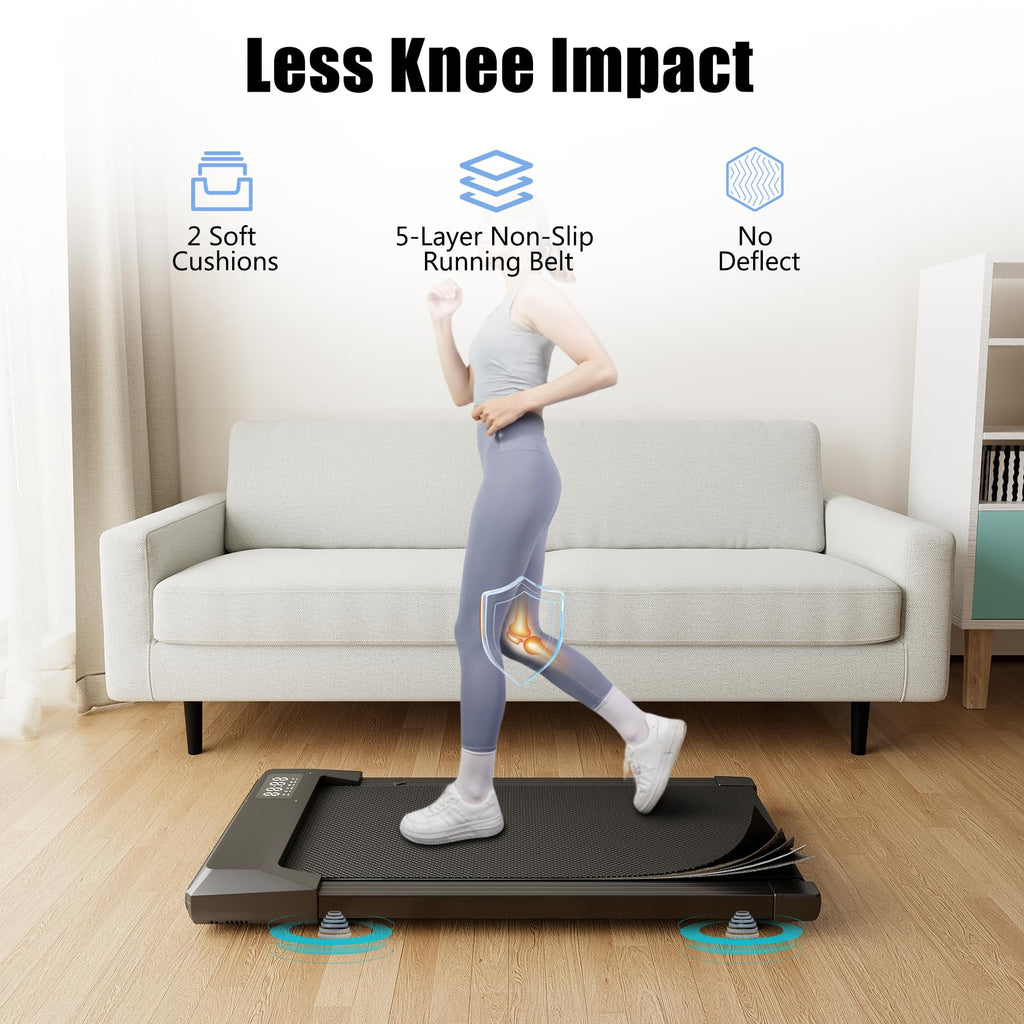Superun Walking Pad For Home Office, 3 In 1 Under Desk Treadmill With Double Shock Absorption, Walking Treadmill Pad With Smart