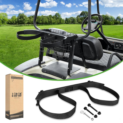 10L0L Golf Bag Attachment for 1987-Up Club Car DS Gas & Electric, Golf Bag Holder Bracket Rack Assembly for Rear Seat - OEM 1013