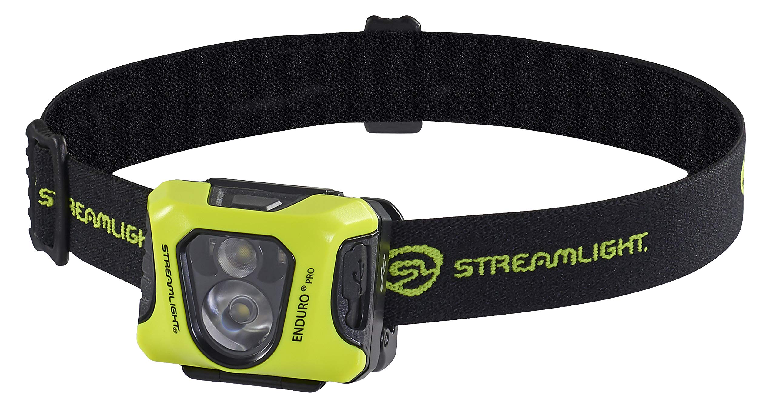 Streamlight 61436 Enduro Pro 200-Lumen USB Rechargeable LED Headlamp with Elastic Head Strap, Rubber Hard Hat Strap, 3M Dual Loc