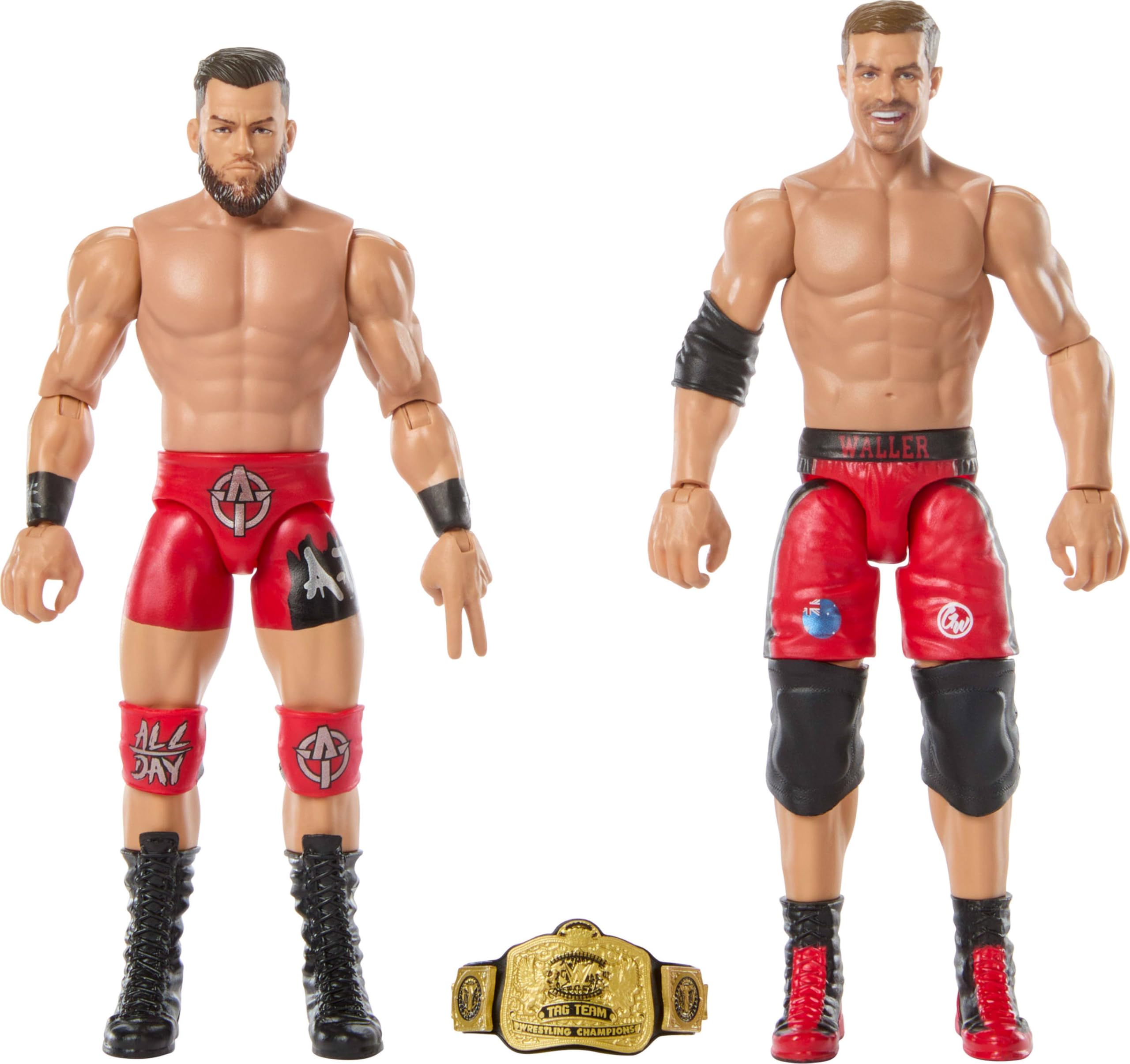 Mattel WWE Main Event Showdown Action Figures 2-Pack with Accessory, Series #22 Austin Theory & Grayson Waller Collectible Set, 