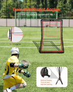 Vevor Lacrosse Rebounder, Heavy-Duty 5 X 7 Ft Volleyball Bounce Back Net For Backyard, Pitchback Throwback Baseball Softball Ret