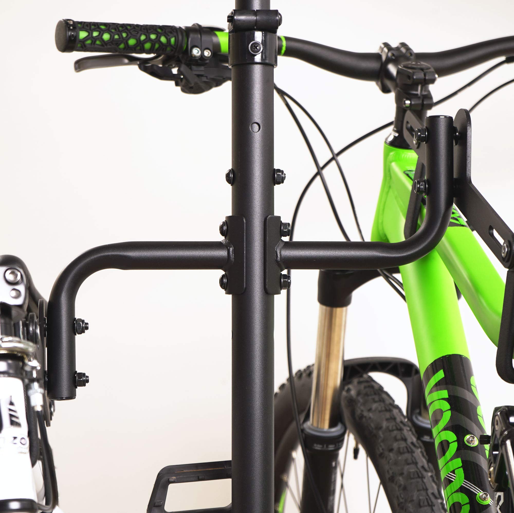 Cyclingdeal 4 Bike Bicycle Vertical Hanger Parking Rack Gravity Floor Storage Stand For Garages Or Apartments