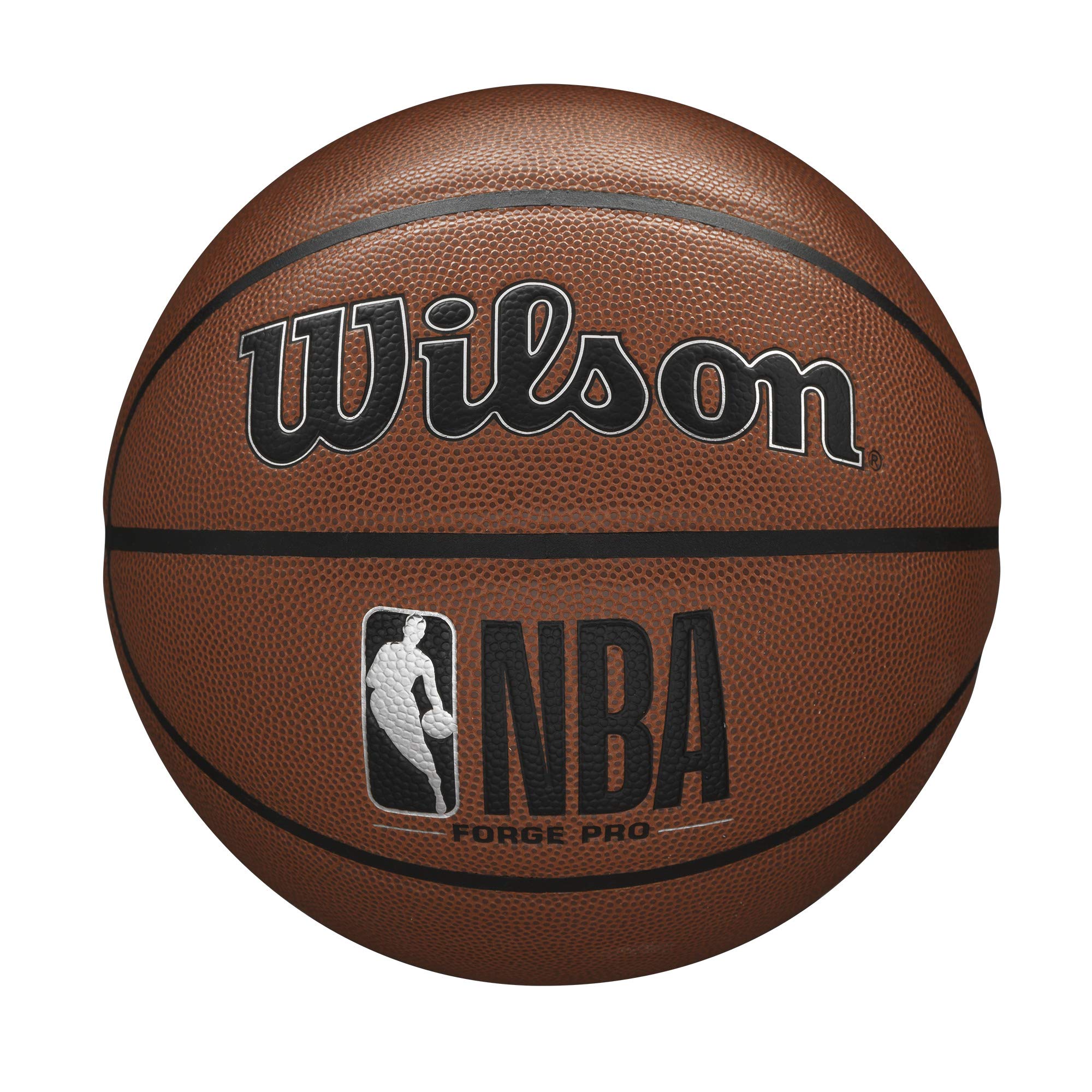 WILSON NBA Forge Series Indoor/Outdoor Basketball - Forge Pro, Brown, Size 5 - 27.5