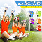 Jalunth Kids Youth Soccer Goalkeeper Goalie Gloves Boys Girls Goal Keeper Field Player Glove Ages 9-10 Years Old Anti-Slip Latex