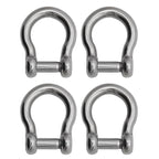 Extreme Max 3006.8414.4 Boattector Stainless Steel Bow Shackle With No-Snag Pin - 1/2'', 4-Pack