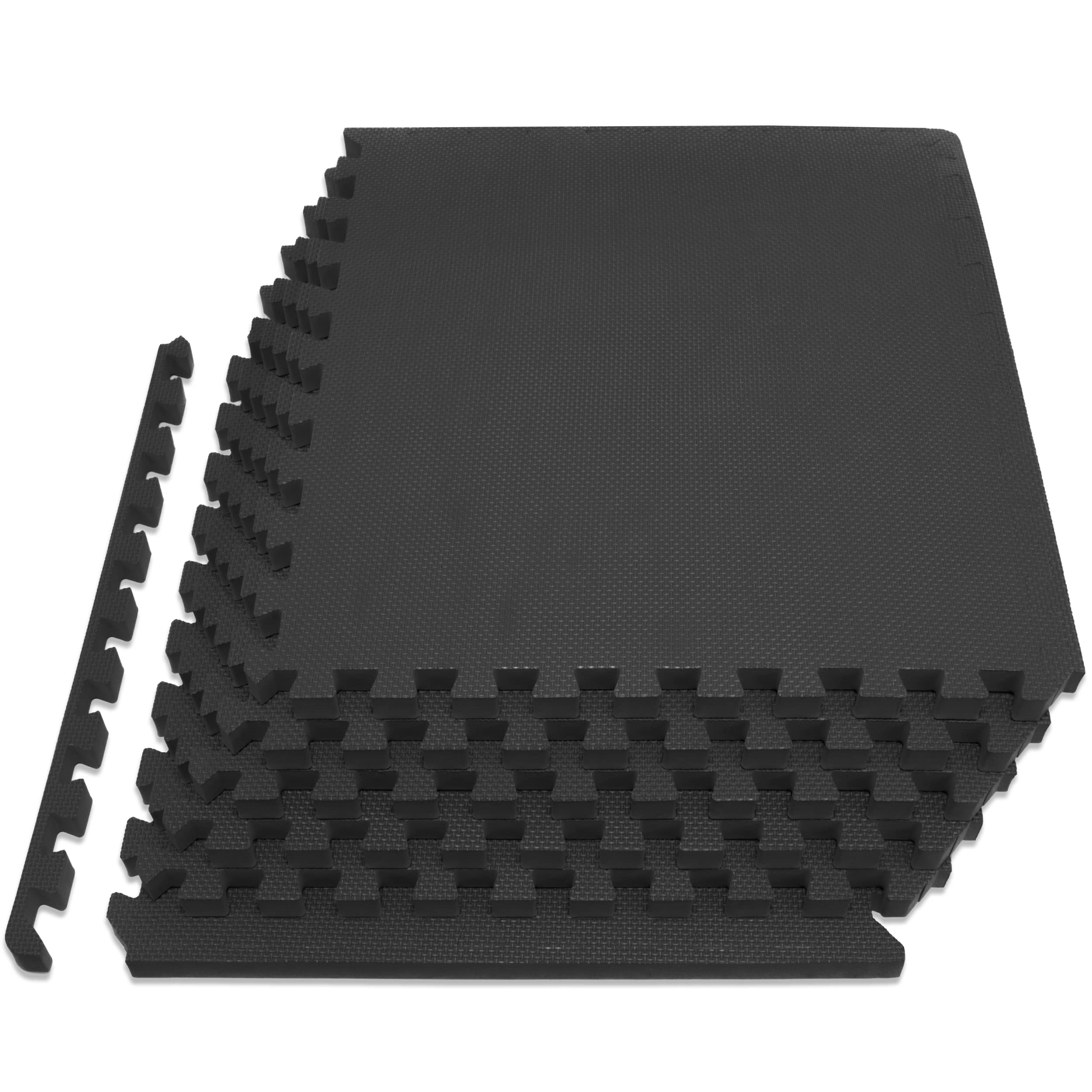 ProsourceFit Extra Thick Puzzle Exercise Mat     and 1, EVA Foam Interlocking Tiles for Protective, Cushioned Workout Flooring f