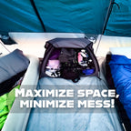 Campyre - Tent & Rv Camping Organizer With Zippered Flap, 9-Shelf Storage. Rv Shoe Organizer, Dining Tent Organizer. Organize An