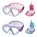 Toddler Goggles Nose Cover, Kid Goggles Fabric Strap, Swimming Goggles Kids 3-6 (2PK - Princess & Purple)