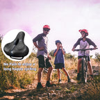 Rockbros Bike Seat For Men Women Comfort Wide Gel Bike Seat Replacement,Breathable Waterproof Padded Bicycle Saddle, Compatible