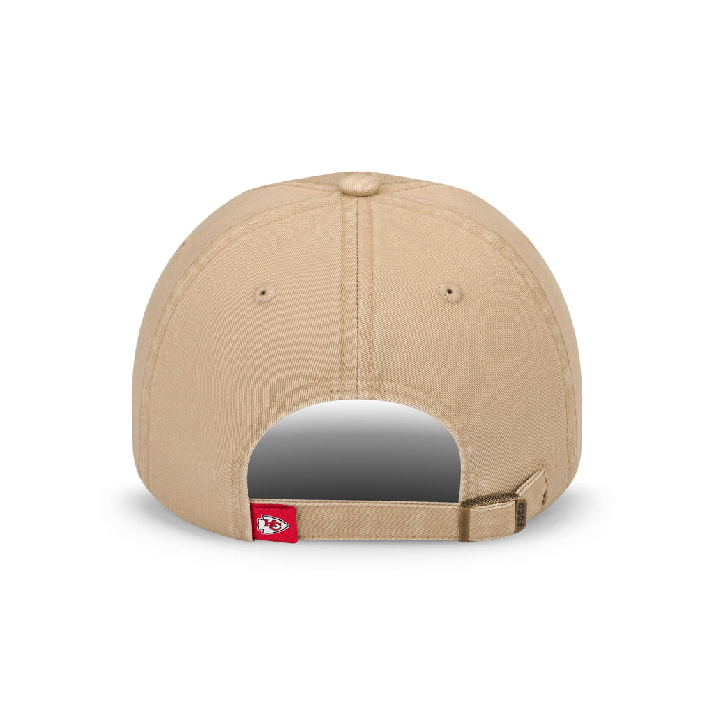 Foco Men'S Kansas City Chiefs-Khaki Cap Nfl Logo Casual Hat, Team Color