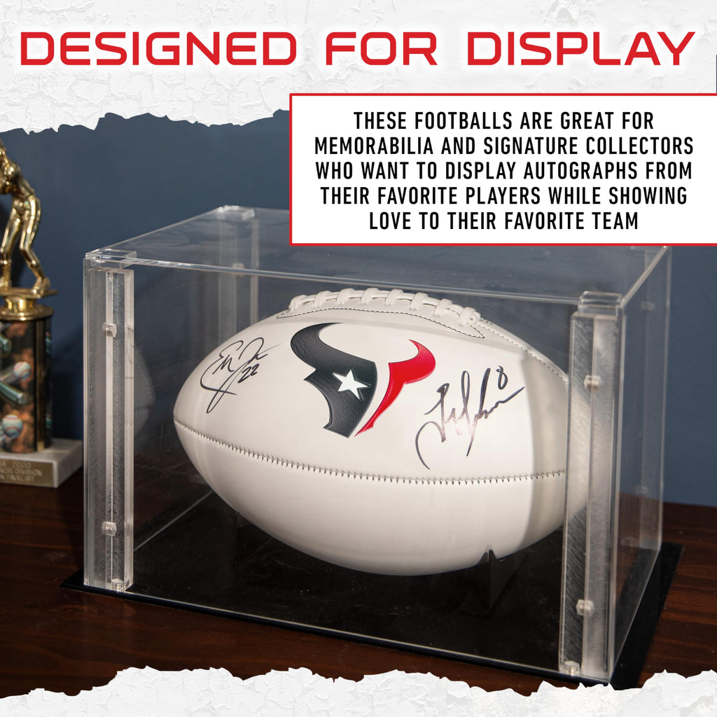 Franklin Sports Nfl Houston Texans Autograph Football - Official Size White Panel Souvenir Football For Autographs + Signatures