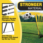 Runbow 6X4 Ft Portable Kids Soccer Goal For Backyard Practice Soccer Net With Carry Bag (6X4 Ft, Yellow, 1 Pack)