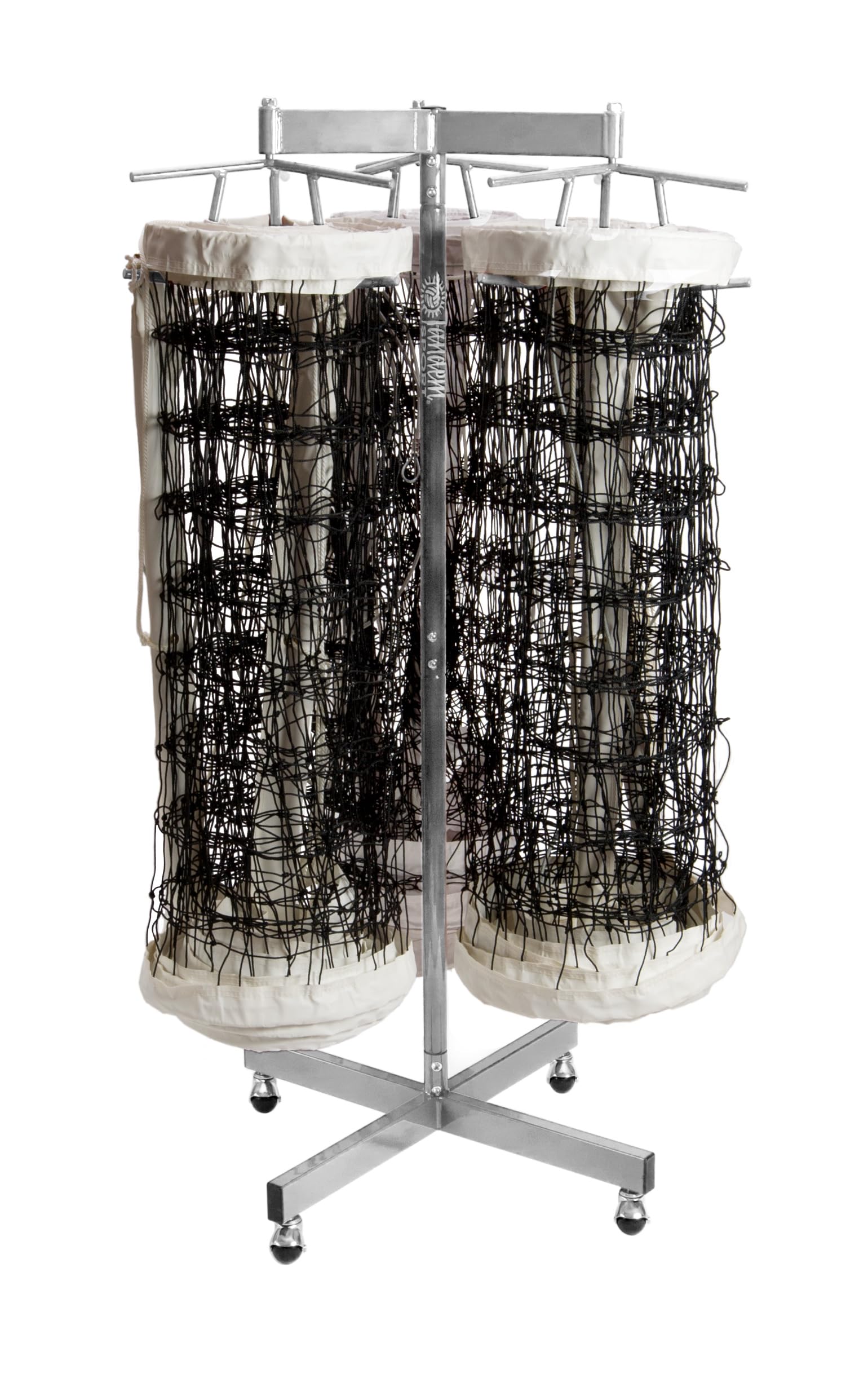 Tandem Sport Volleyball Triple Net Storage Rack - Holds 3 Standard Nets - Volleyball Equipment Storage - Volleyball Net Rack