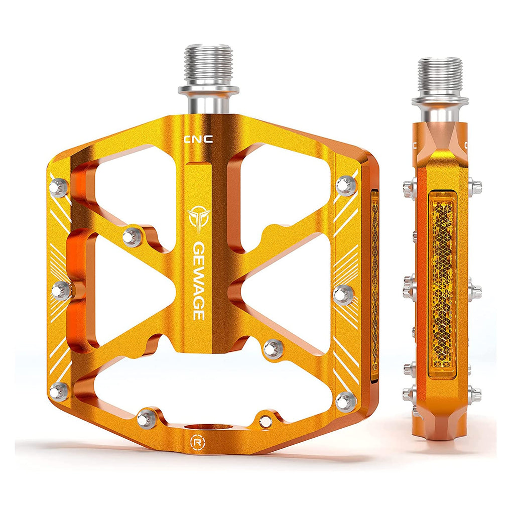 Bike Pedals 9/16 Inch - Bicycle Pedals With Reflectors - 3 Sealed Bearings Mtb Pedals Wide Platform Pedals For Mountain Bike, Bm