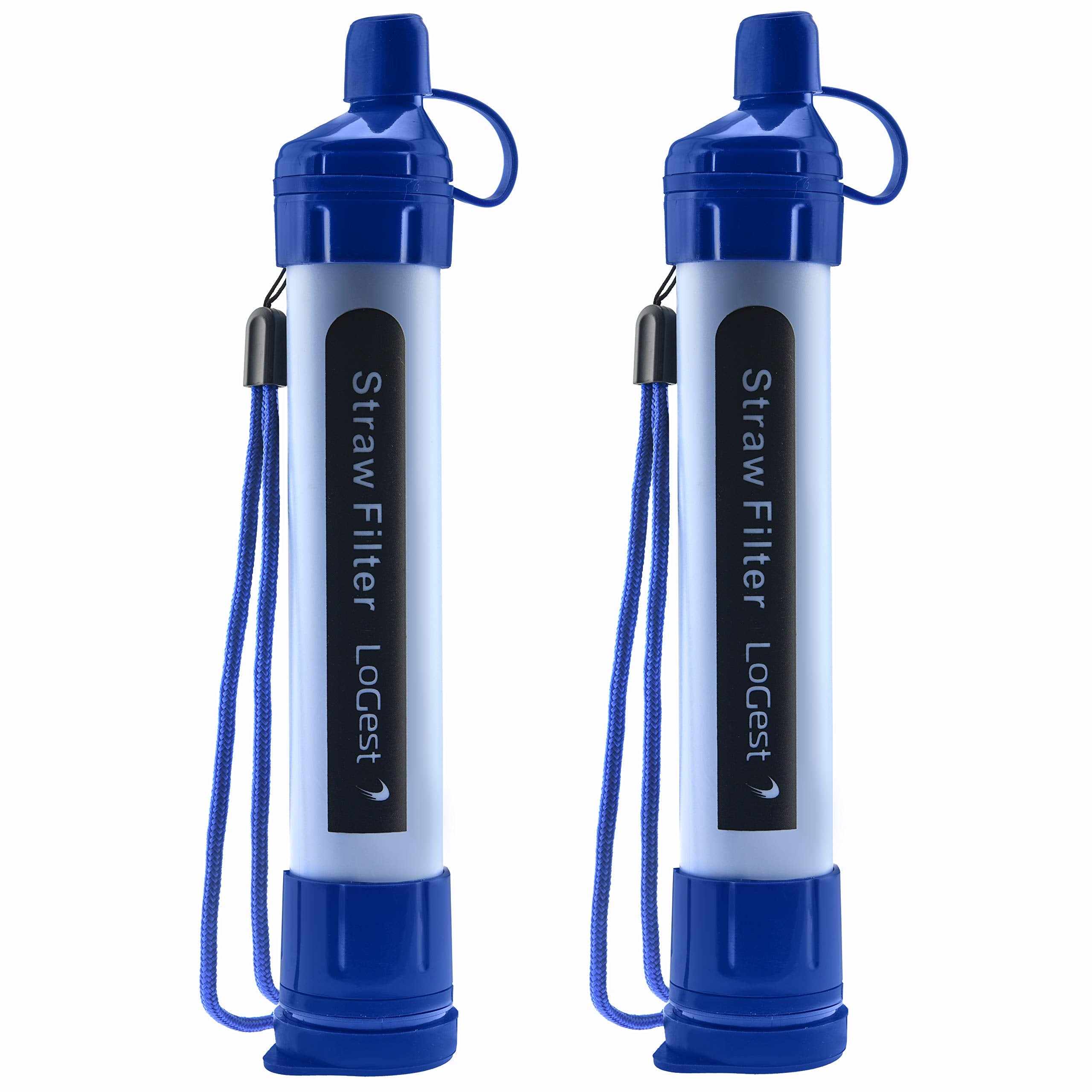 2 Pack Water Filter Straw - Water Purifying Device - Portable Personal Water Filtration Survival - For Emergency Kits Outdoor Ac
