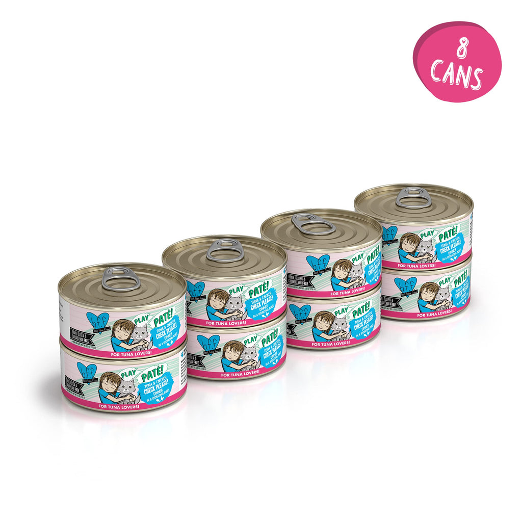 Weruva Bff Play - Best Feline Friend Pata Lovers, Aw Yeah, Tuna  Chicken Check Please With Tuna  Chicken, 55Oz Can (Pack Of 8)