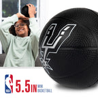 Franklin Sports Nba San Antonio Spurs Mini Foam Basketball - Kids 5.5'' Inch Toy Basketball For Over The Door + Mini Indoor Hoop
