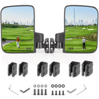 10L0L Golf Cart Mirror No Drilling Side Mirrors Universal For Club Car, Ezgo,Yamaha, Folding Side Rear View Mirrors Adjustable 1