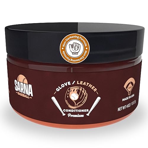 Sarna Baseball Glove Leather Conditioner Cream - Use On Baseball Gloves, Softball Gloves, And Other Leather Sports Equipment (4.