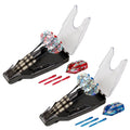 Eastpoint Sports 2-Player Steel Tip Dart Set - Includes 6 Steel-Tipped Pro Tournament Darts, 2 Pop-Open Storage Cases, 6 Aluminu