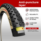 Fincci Pair 27.5 X 2.25 Inch Mountain Bike Tire 57-584 Foldable 60 Tpi Tires With Nylon Protection For All Mountain Enduro Mtb H