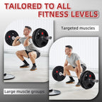 Fitvids Olympic Cast Iron 2-Inch Weight Plate for Strength Training & Weightlifting - Rubber Coate Style - 45LB (Pair) - Black