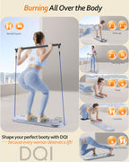 Dqi Pilates Board Pilates Reformer Set 15-In-1 Pilates Boards For Home Workout,Foldable Abs Core Trainer Board,Pilates Board For