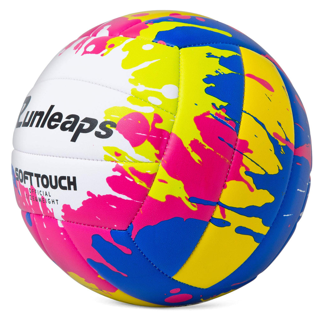 Beach Volleyball Official Size 5 - Runleaps Soft Waterproof Volleyball Sand Sports Pu Ball For Indoor, Outdoor, Pool, Gym, Train