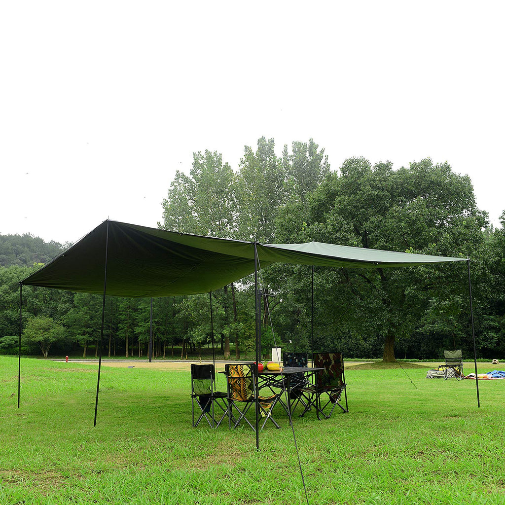 Wind Tour Portable Multifunctional Outdoor Camping Traveling Awning Backpacking Tarp Sunshade Lightweight Uv Protection And Pu 3