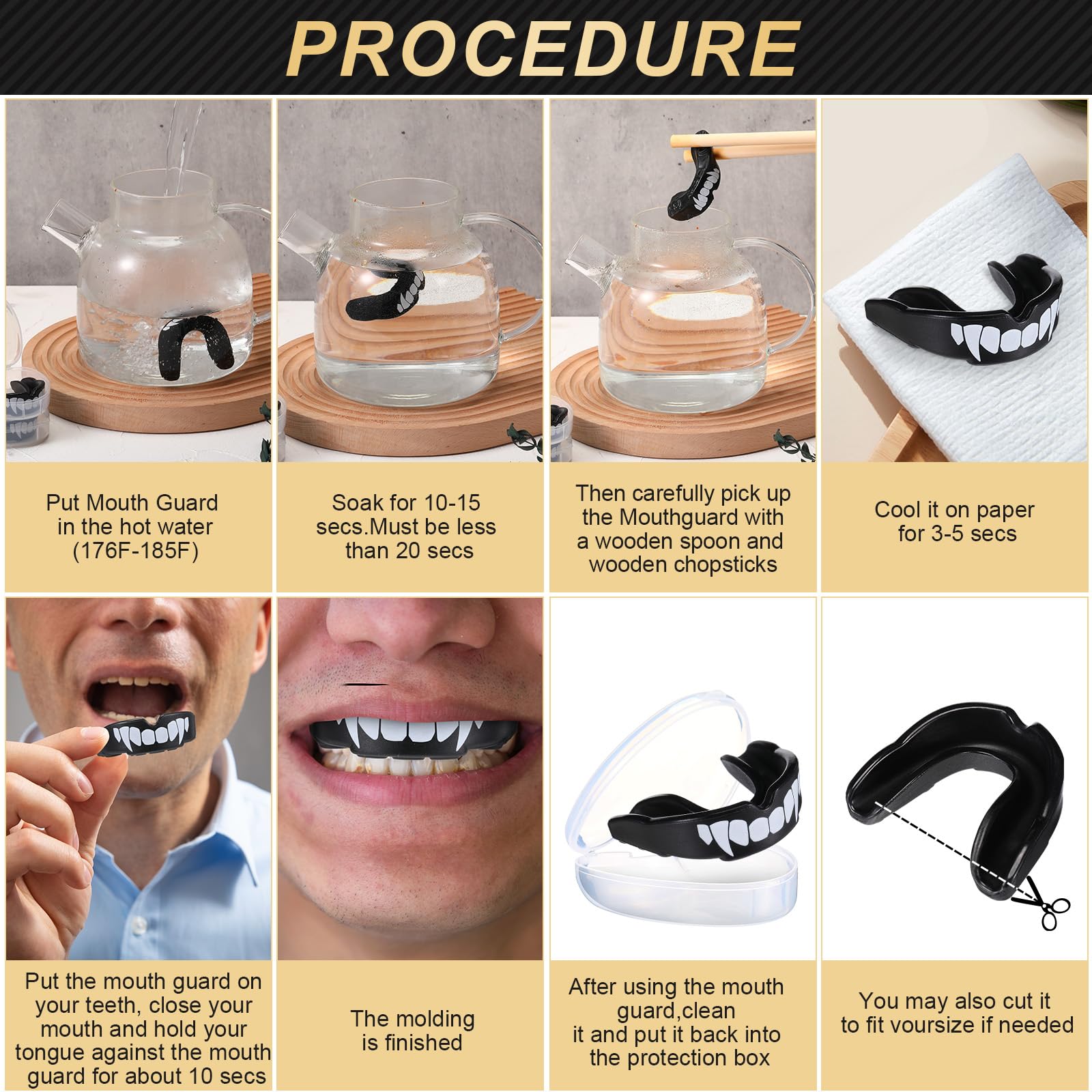 Bbto 6 Pieces Sports Mouth Guard For Kids, Athletic Mouthguard For Boxing Football Hockey Karate Basketball(Classic Color, Styli