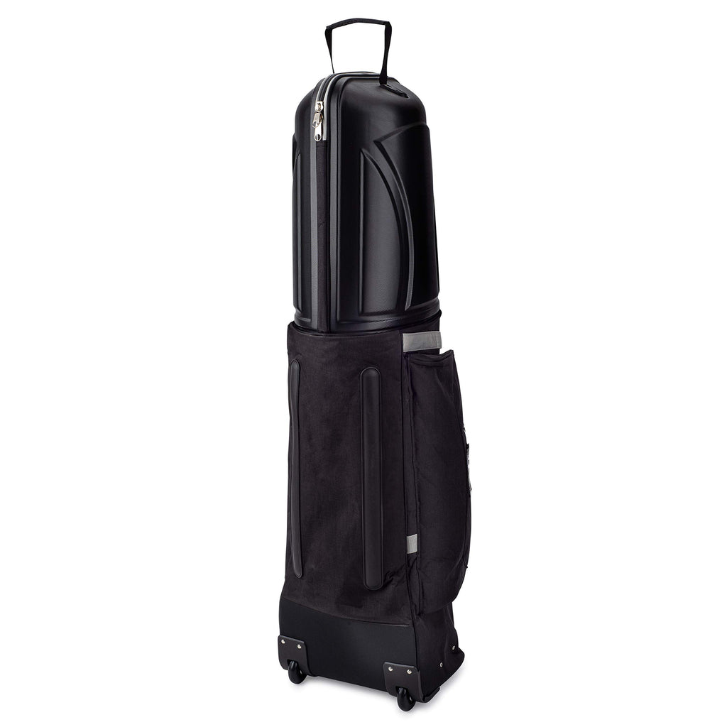 Founders Club Golf Travel Cover Luggage For Golf Clubs With Abs Hard Shell Top Travel Bag (Black)