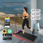 Walking With Incline Pad And Handle Bar, 3 In 1 Mini Walking Machine, 2.5Hp Low Noise Treadmill For Home With Remote Control, Tr