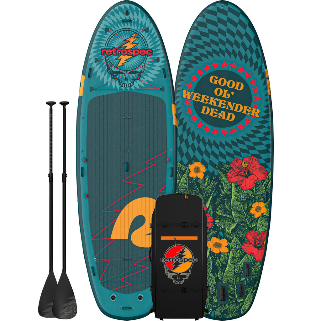 Retrospec Weekender Crew Inflatable Paddle Board - 12ft & 15ft XL Multi-Person iSUP with 400 & 1050lb Capacity & No-Slip Deck -
