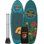 Retrospec Weekender Crew Inflatable Paddle Board - 12ft & 15ft XL Multi-Person iSUP with 400 & 1050lb Capacity & No-Slip Deck -
