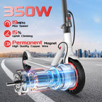 MAXSHOT Electric Scooter Adults & Big Kids, 350W Powerful Motor, Top Speed 12/16/19MPH, 12/16/21Miles Range, 8.5 Solid Tires Fol