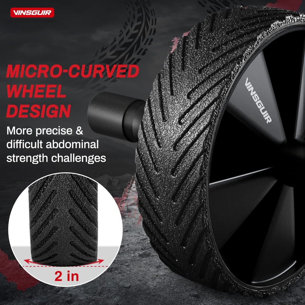 Vinsguir Ab Roller Wheel - Ab Workout Equipment For Abdominal & Core Strength Training, Home Gym Fitness Equipment With Knee Pad