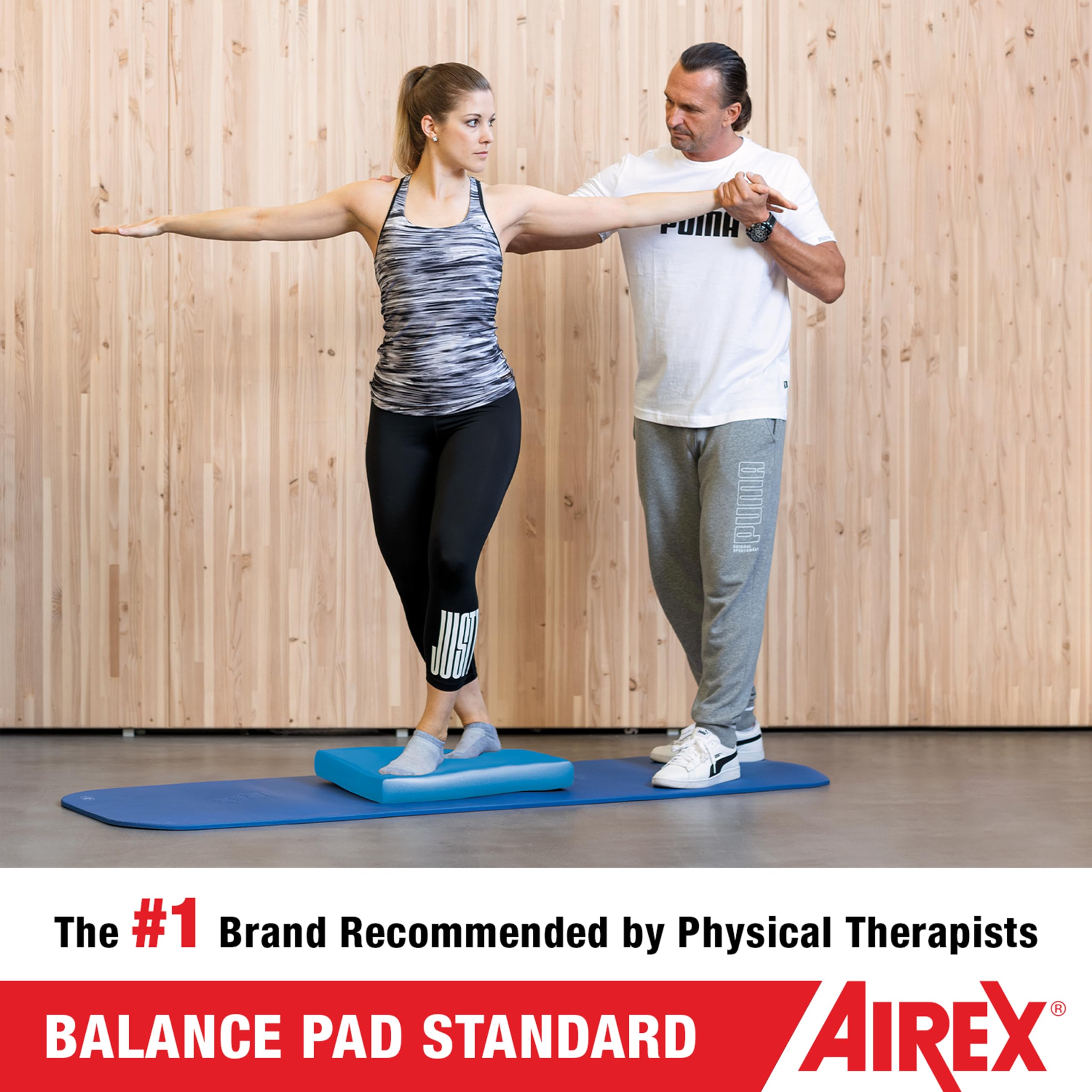 Airex Home Gym Physical Therapy Workout Yoga Exercise Foam Balance Pad With Waterproof And Tear Proof Design For Strength And Co